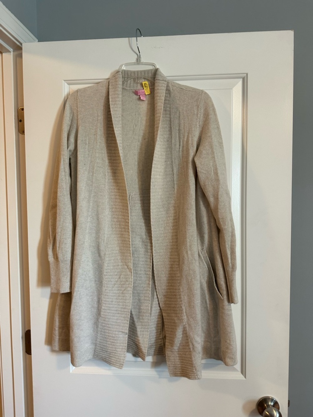 Lilly Pulitzer cashmere cardigan, grey, small
